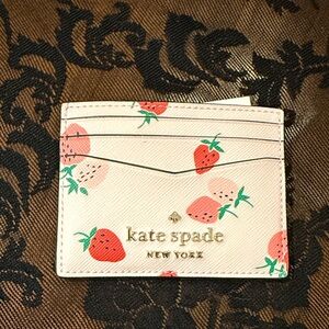 Kate Spade Pink Strawberry Card Holder